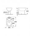 Sanitário de chão Grohe BAU para cisterna. H. Saída de aro aberto (39428000)