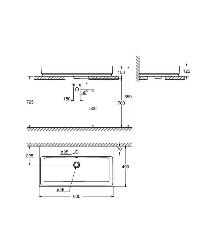 Compra online Lavatório de bancada Grohe Cube 60 (3947700H) en oferta al mejor precio