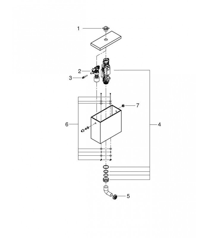 Compra online Grohe Cube cisterna alimentación lateral  (39489000) en oferta al mejor precio