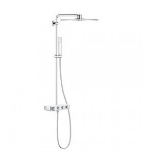 Sistema de chuveiro Grohe Smartactive 310 Multijet DUO Termostato quadrado 3 vias branco (26508LS0)