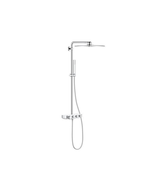 Compra online Sistema de chuveiro Grohe Smartactive 310 Multijet DUO Termostato quadrado 3 vias branco (26508LS0) en oferta al mejor precio