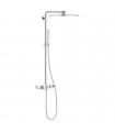 Grohe Sistema de ducha Smartactive 310 Multijet termostato DUO Cuadrado 3 vias blanco  (26508LS0)