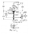 Grohe Eurodisc Cosmopolintan Monomando de lavabo L caño alto vac. Zero zinc y plomo  (23054003)