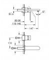 Grohe PLUS Monomando de lavabo mural 1/2" Tamaño M  (29303003)