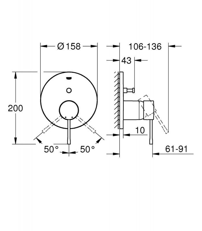 Compra online Grohe Essence Monomando con inversor de 2 vías  (24058001) en oferta al mejor precio
