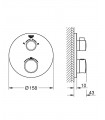 Grohe Grohtherm Termostato Round de 2 vías con Aquadimmer baño /ducha  (24077000)