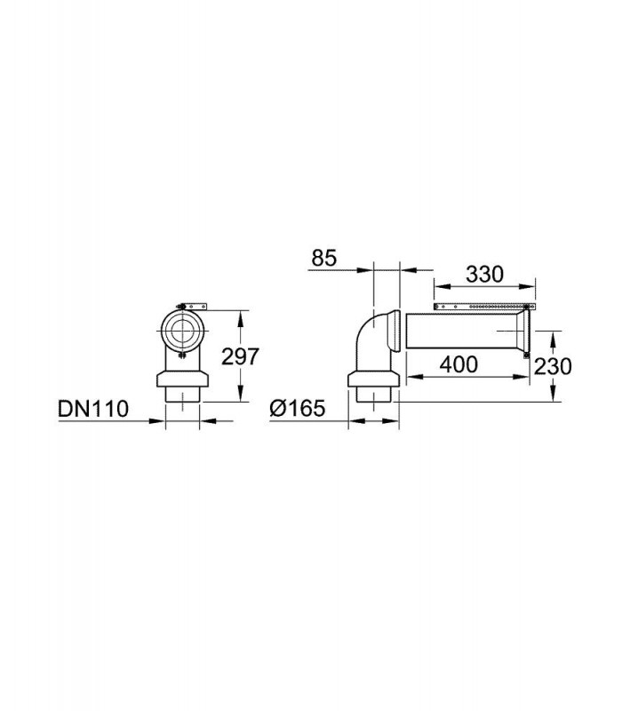 Compra online Saída de conexão WC Grohe 60 - 105 (39454000) en oferta al mejor precio