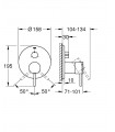 Grohe Atrio Novo Misturador monocomando com desviador de 3 vias (24096003)