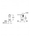 Grohe Salida de conexion de WC 93,5 - 137  (39457000)