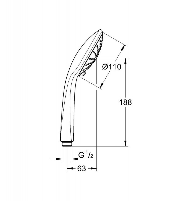 Compra online Chuveiro de mão com massagem Grohe Euphoria 110 3 jatos cromado (Ref. 27221001) en oferta al mejor precio