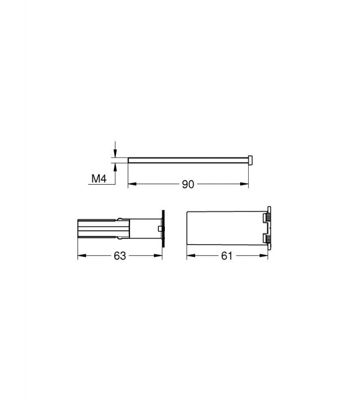 Compra online Grohe Extension Rapido SmartBox Termostato universal 25mm (14058000) en oferta al mejor precio