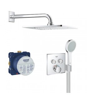 Conjunto completo Grohe Smartcontrol chuveiro de parede quadrado 310, sc quadrado com suporte (34742000)