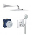 Conjunto completo Grohe Smartcontrol chuveiro de parede quadrado 310, sc quadrado com suporte (34742000)