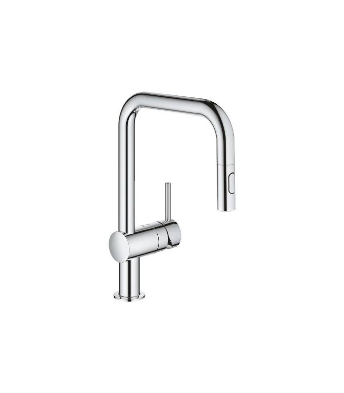Compra online Misturadora monocomando para lavatório Grohe Minta com bica em U e chuveiro prolongador (32322002) en oferta al mejor precio