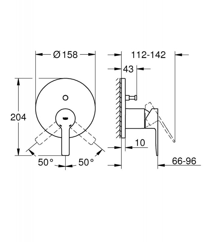 Compra online Misturadora monocomando Grohe Lineare NEW com desviador de 2 vias DC0 (24064DC1) en oferta al mejor precio