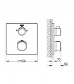 Grohe Grohtherm Termostato Square de 2 vías con Aquadimmer baño /ducha  (24080000)