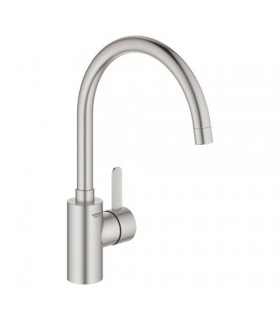 Grohe Eurosmart Cosmopolitan monom freg caño giratorio alto supersteel  (32843DC2)