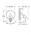 Grohe Eurostyle com desviador de 2 vias, alavanca embutida, LS0 (24049LS3)