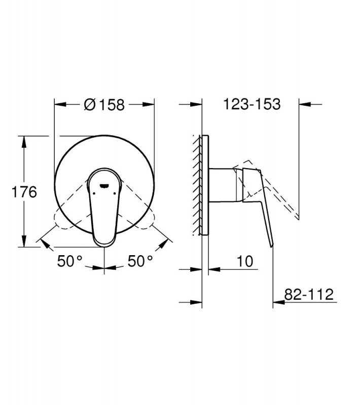 Compra online Grohe Eurodisc CosmoMonomando de ducha empotradootradootrado  (24055002) en oferta al mejor precio