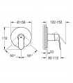 Misturador de chuveiro embutido Grohe Eurosmart Cosmooutrooutro (24044000)