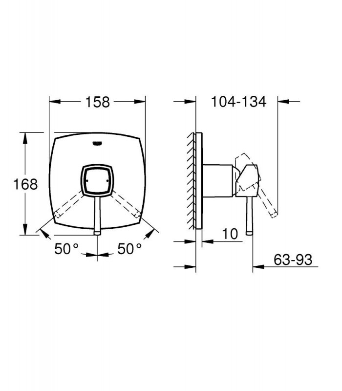 Compra online Grohe Grandera Monomando de ducha empotradoIG0  (24067IG0) en oferta al mejor precio