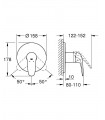 Grohe Eurostyle Monomando de ducha empotradootradootrado, LS0 palanca solida  (24046LS3)