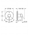 Misturadora de duche embutida Grohe Essence DC0 (24057DC1)
