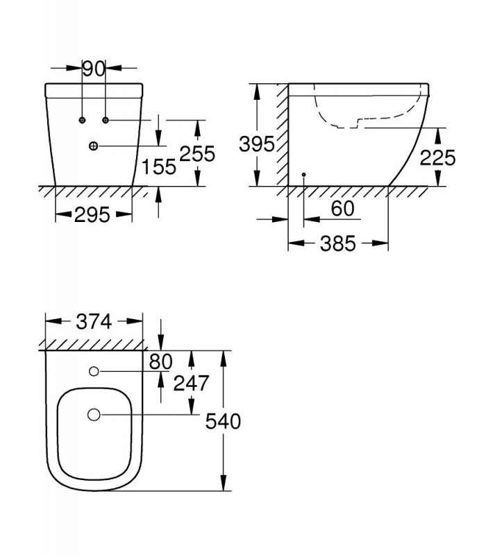 Compra online Bidé de chão Grohe Euro (39340000) en oferta al mejor precio