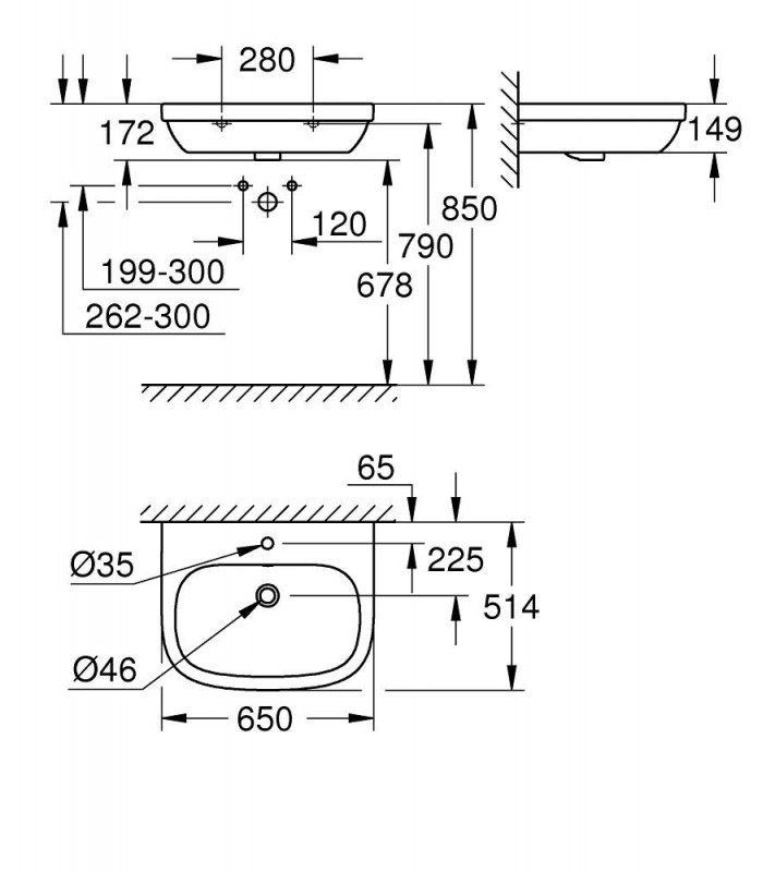 Compra online Grohe Euro lavabo mural 65  (39323000) en oferta al mejor precio