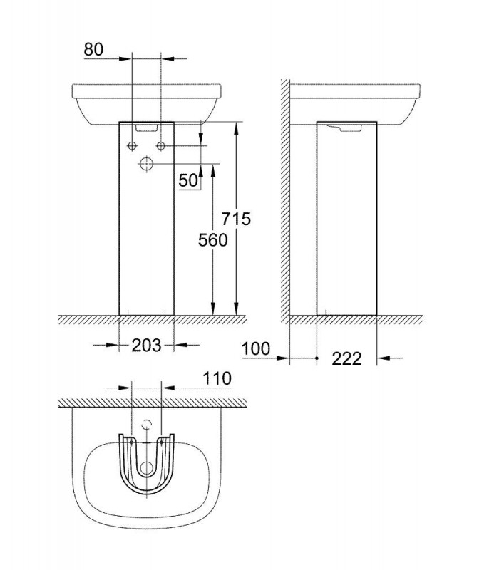 Compra online Grohe Euro Pedestal lavabo  (39202000) en oferta al mejor precio