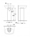 Grohe Euro Pedestal lavabo  (39202000)