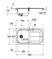 Pia reversível Grohe K300 de 1 cuba (31563SD0)