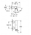 Misturador monocomando de chuveiro Grohe PLUS 1/2" (33577003)