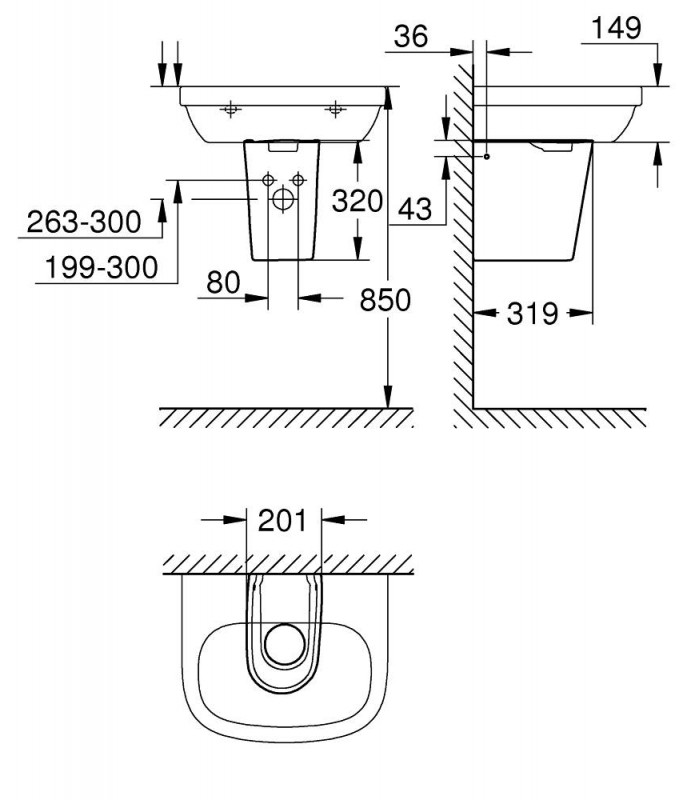 Compra online Grohe Purity Semi-pedestal para lavatório (39570000) en oferta al mejor precio