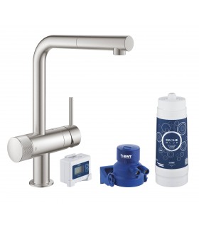 Kit de torneira Minta Duo com filtro Supersteel, filtro de carvão ativado (AC)