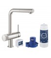 Kit Minta extraíble Duo Grifo con Filtro supersteel, Filtro Carbón Activo (AC)