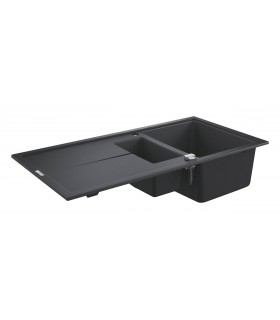 Grohe K400 Fregadero composite con escurridor (31642AP0) color Negro Granito