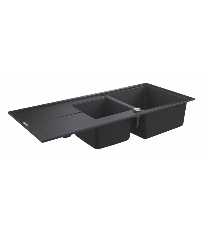 Compra online Grohe K400 Fregadero composite con escurridor (31643AP0) color Negro Granito en oferta al mejor precio