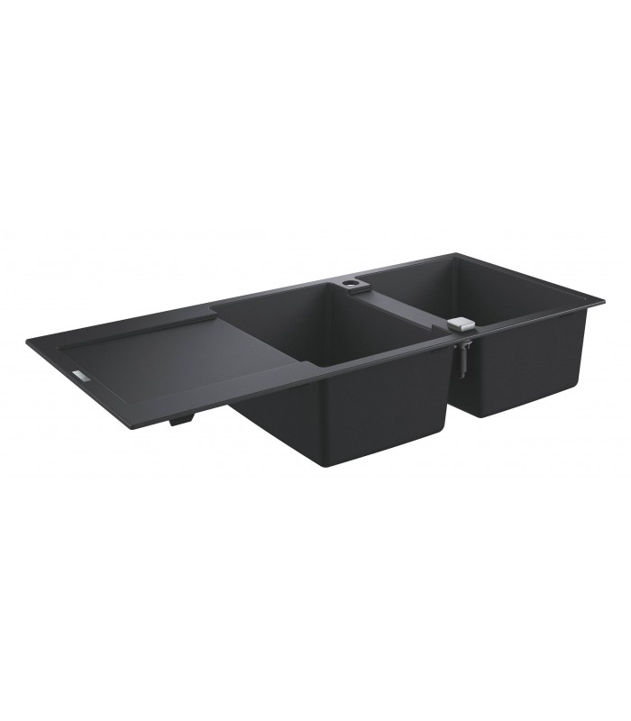 Compra online Pia Grohe K500 Composite com escorredor (31647AP0) Granito Preto en oferta al mejor precio