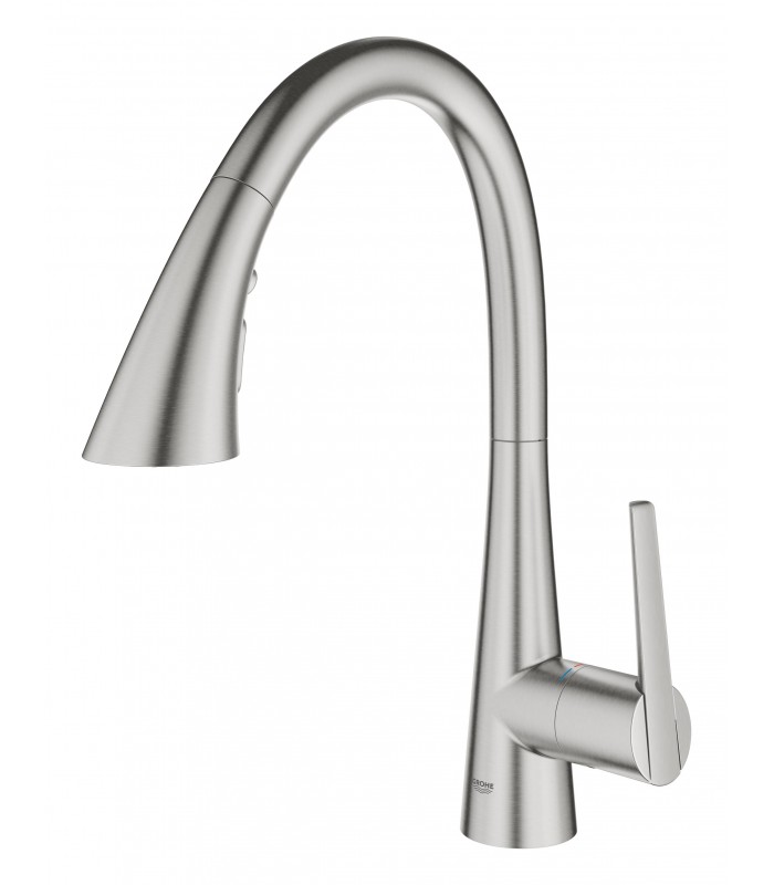 Compra online Misturadora monocomando para lava-loiça Grohe Zedra 1/2" (32294DC2) aço inoxidável mate en oferta al mejor precio