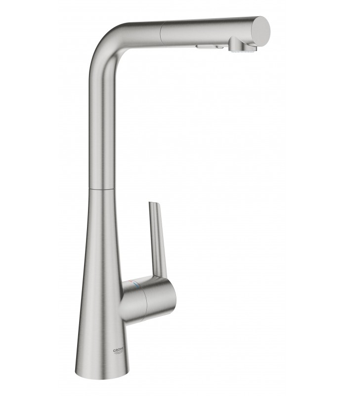 Compra online Misturadora monocomando para lava-loiça Grohe Zedra 1/2" (32553DC2) aço inoxidável mate en oferta al mejor precio