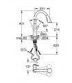 Grohe Zedra Monomando de fregadero 1/2" (32294DC2) color Inox mate