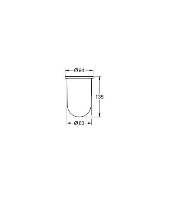 Compra online Copo de vidro para suporte de escova de vaso sanitário GROHE (40393000) en oferta al mejor precio