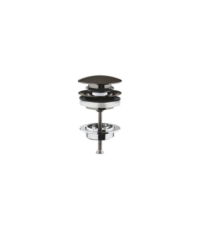Compra online Conjunto de válvulas de descarga pop-up Grohe de 1 1/4" com abertura por pressão (65807AL0) acabamento grafite polido en oferta al mejor precio