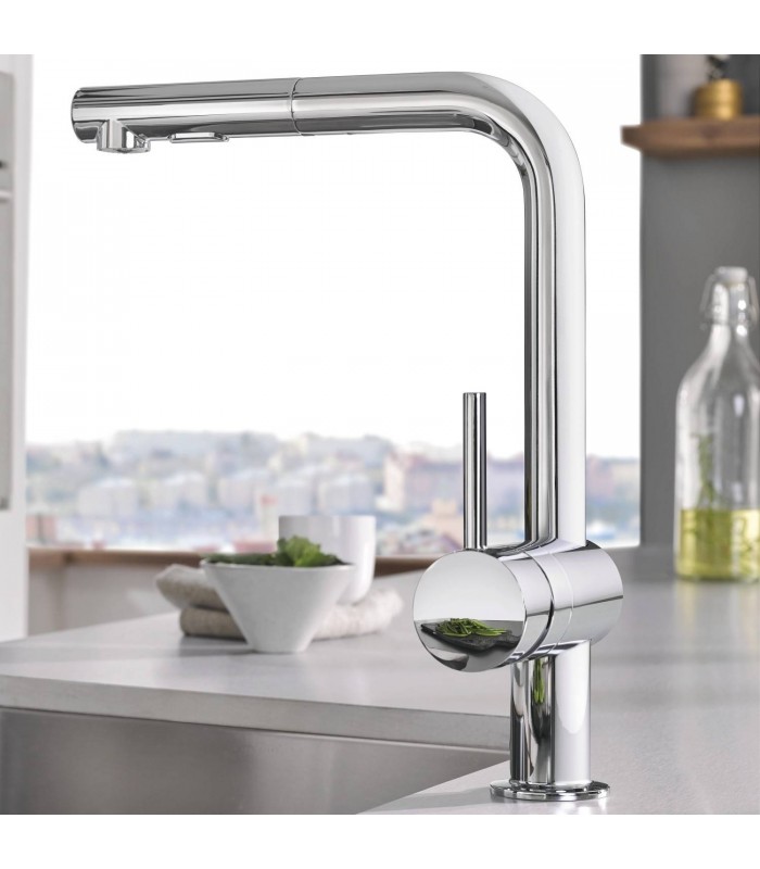 Compra online Torneira de cozinha com chuveiro de mão Grohe Minta (30274000) en oferta al mejor precio