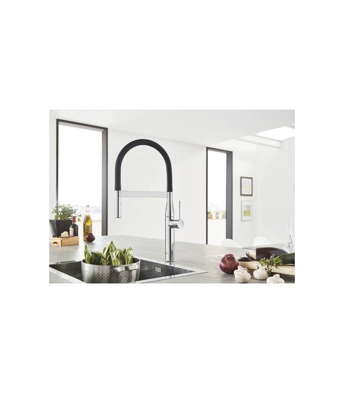 Compra online Grohe Essence Professional - Misturador monocomando para pia de cozinha, bica giratória 360°, bica alta, duas opções de jato (30 en oferta al mejor precio