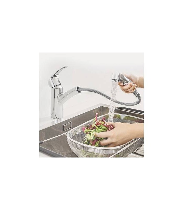 Compra online Grohe Eurosmart - Torneira misturadora de cozinha monocomando, bica baixa extraível (30 305 001) en oferta al mejor precio