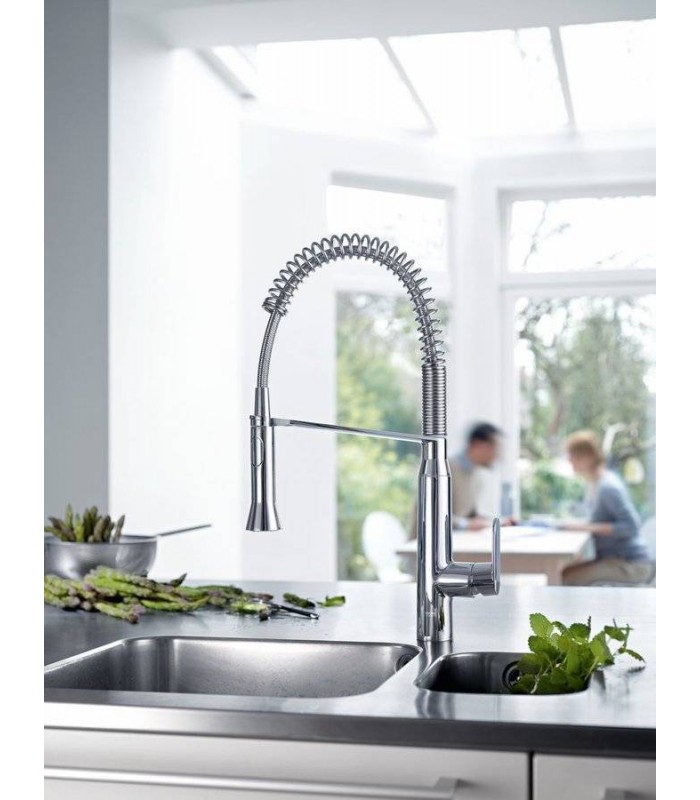 Compra online Grohe K7 - Torneira de cozinha, bica média-alta, cabeça profissional, acabamento Grohe StarLight (Ref. 31379000) en oferta al mejor precio