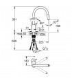 Grohe Feel Monomando de fregadero 1/2" Caño alto dual (Ref.31486001 )