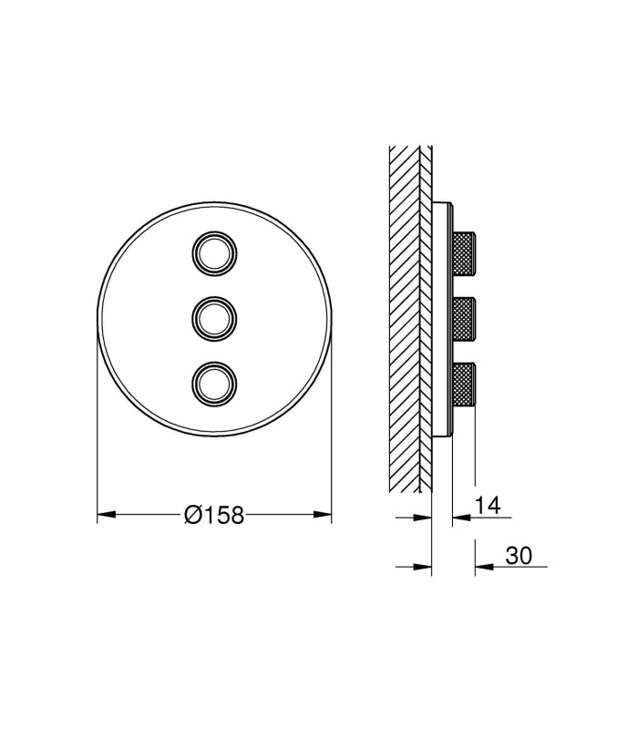 Compra online Placa Grohe Grohtherm SmartControl com torneira tripla (Ref. 29152LS0) en oferta al mejor precio